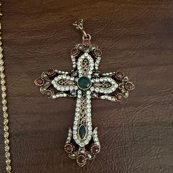 Necklace with Multiple Pendants Crosses - Picture 5 of 5